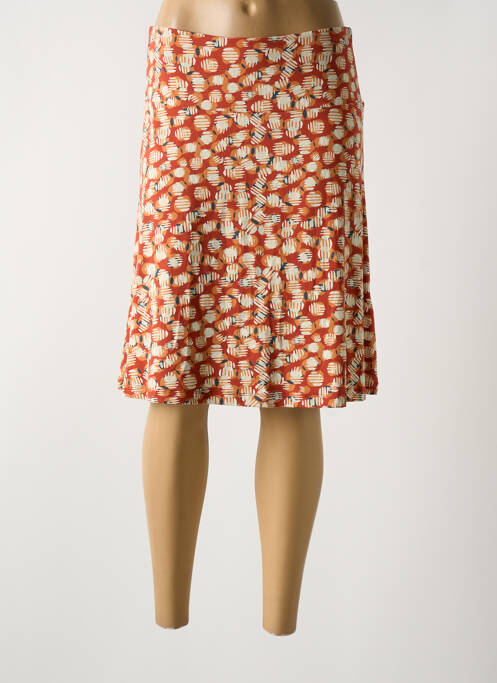 Jupe mi-longue orange ZILCH femme