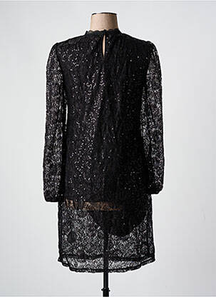 Robe mi-longue manches longues manches longues noir PIECES femme