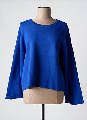 Pull coupe cintrée manches longues bleu Y.A.S femme