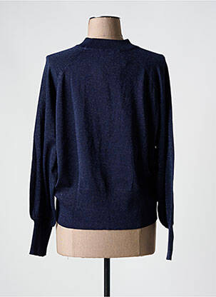Pull resserrée sur le bas manches longues bleu B.YOUNG femme