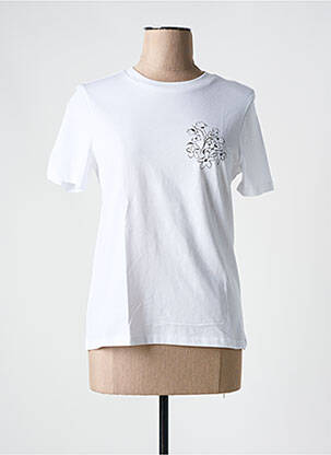 T-shirt sérigraphie floquée manches courtes blanc PIECES femme
