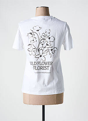 T-shirt sérigraphie floquée manches courtes blanc PIECES femme