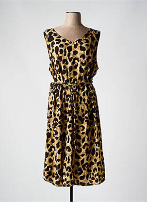 Robe mi-longue sans manche sans manche marron ONLY femme