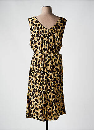 Robe mi-longue sans manche sans manche marron ONLY femme