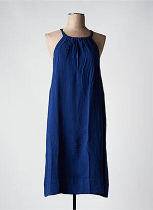 Robe mi-longue sans manche sans manche bleu MINIMUM femme