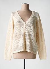 Gilet manches longues beige VERO MODA pour femme seconde vue