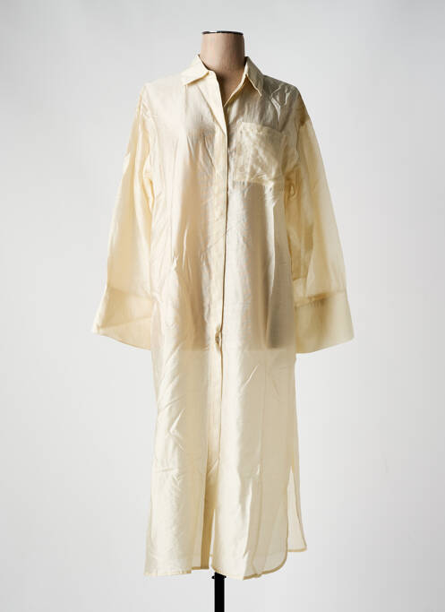 Robe mi-longue beige MSCH COPENHAGEN femme