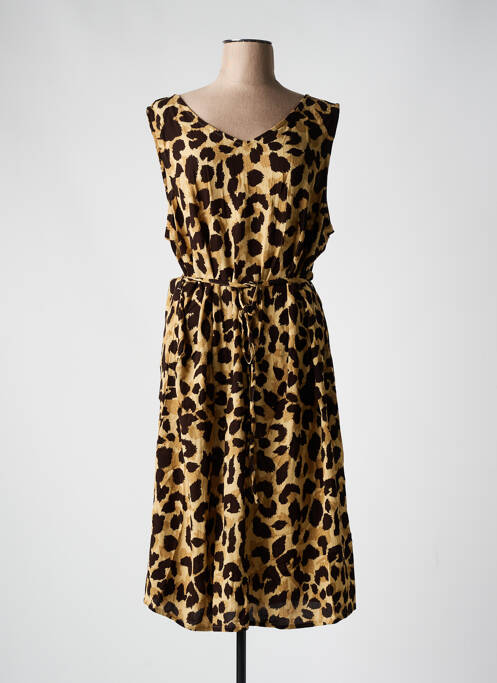 Robe mi-longue marron ONLY pour femme