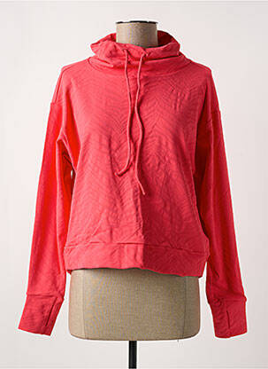 Sweat-shirt à capuche stretch manches longues rose ALTO GIRO femme