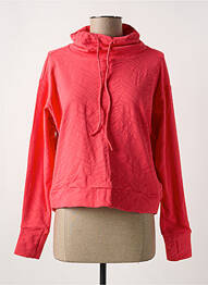 Sweat-shirt à capuche stretch manches longues rose ALTO GIRO femme