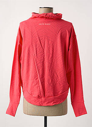 Sweat-shirt à capuche stretch manches longues rose ALTO GIRO femme