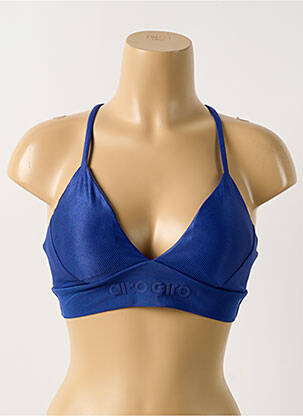 Soutien-gorge sans armature haut triangles bleu ALTO GIRO femme
