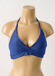 Soutien-gorge sans armature haut triangles bleu ALTO GIRO femme