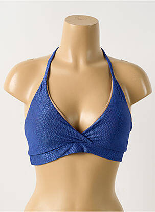 Soutien-gorge sans armature haut triangles bleu ALTO GIRO femme