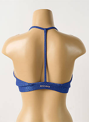 Soutien-gorge sans armature haut triangles bleu ALTO GIRO femme