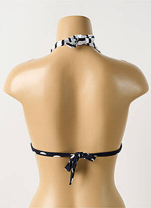 Haut de maillot de bain fermeture liens à nouer haut triangles noir DESPI femme