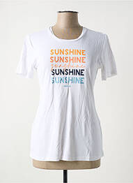 T-shirt sérigraphie floquée manches courtes blanc ALTO GIRO femme