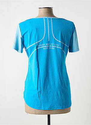 T-shirt coupe cintrée manches courtes bleu ALTO GIRO femme