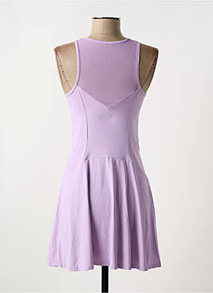 Robe courte coupe évasée sans manche violet ALTO GIRO femme