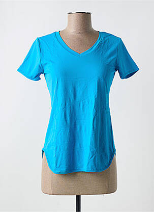 T-shirt col v manches courtes bleu ALTO GIRO femme