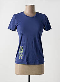T-shirt coupe cintrée manches courtes bleu ALTO GIRO femme