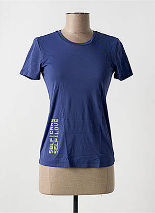 T-shirt coupe cintrée manches courtes bleu ALTO GIRO femme