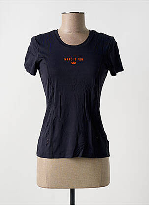 T-shirt sérigraphie floquée manches courtes noir ALTO GIRO femme