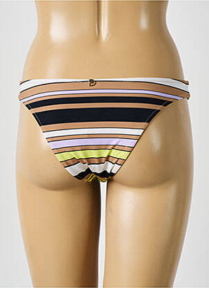 Bas de maillot de bain effet matière satinée culotte marron DESPI femme