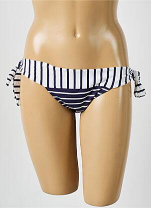 Bas de maillot de bain tissage satiné bikini bleu DESPI femme