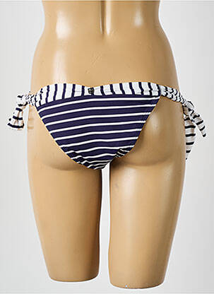 Bas de maillot de bain tissage satiné bikini bleu DESPI femme