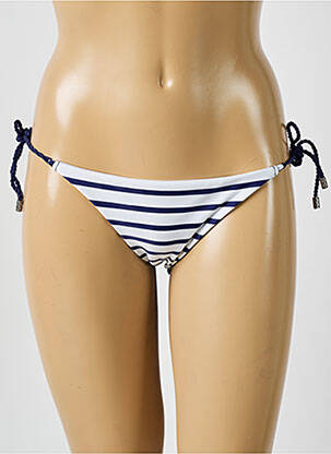 Bas de maillot de bain tissage satiné bikini bleu DESPI femme