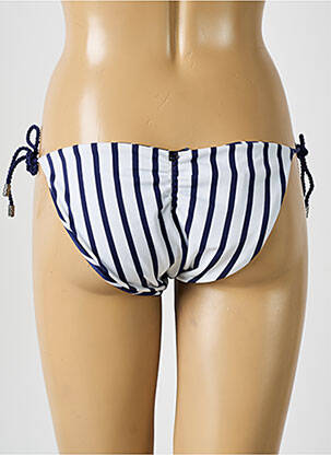 Bas de maillot de bain tissage satiné bikini bleu DESPI femme