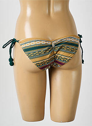 Bas de maillot de bain effet matière satinée bikini vert DESPI femme