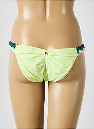 Bas de maillot de bain tissage satiné bikini vert DESPI femme