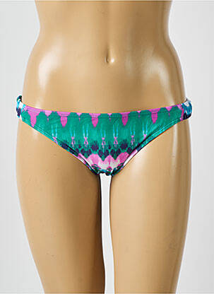 Bas de maillot de bain imprimé fantaisie culotte vert DESPI femme