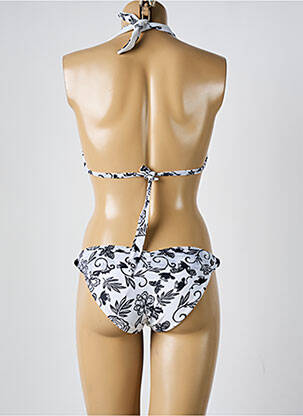 Maillot de bain 2 pièces stretch haut triangles blanc DESPI femme