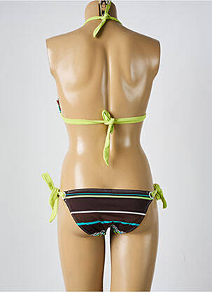 Maillot de bain 2 pièces stretch haut triangles marron DESPI femme