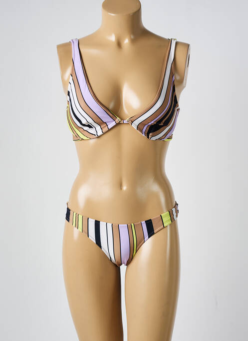 Maillot de bain 2 pièces marron DESPI pour femme