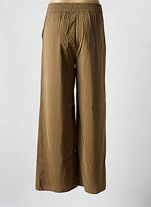 Pantalon droit taille élastique vert MINIMUM femme
