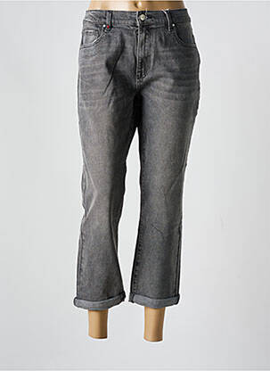 Jeans coupe slim poches gris F.A.M. femme