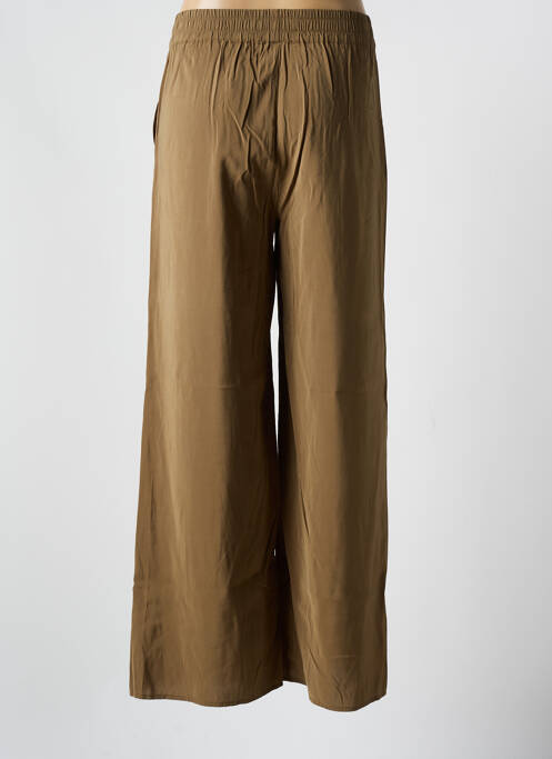 Pantalon droit taille élastique vert MINIMUM femme
