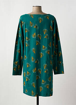 Robe courte coupe évasée manches longues vert PRINCESSE NOMADE femme