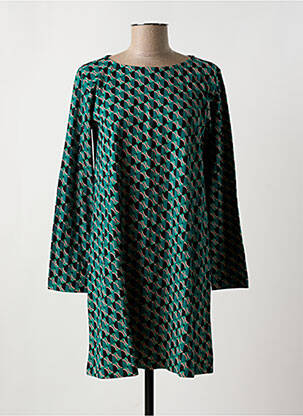 Robe courte manches longues manches longues vert PRINCESSE NOMADE femme