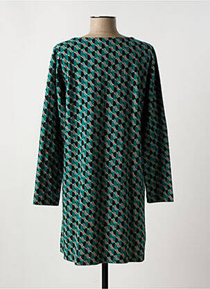 Robe courte coupe évasée manches longues vert PRINCESSE NOMADE femme