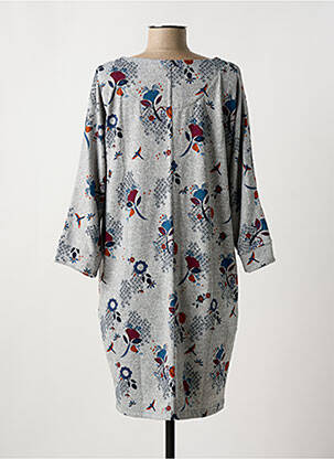 Robe courte manches longues manches longues gris LILY & ME femme