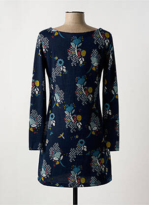 Robe courte manches longues manches longues bleu LILY & ME femme