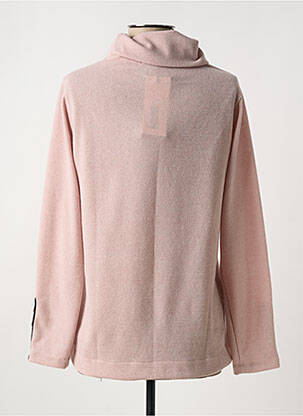 Pull col roulé tissage chiné manches longues rose MALOKA femme
