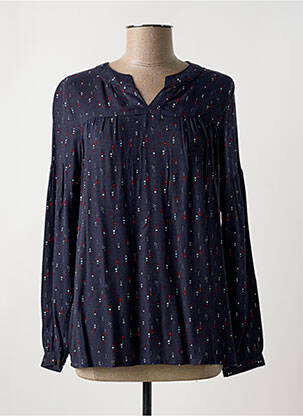 Blouse imprimé fantaisie manches longues bleu LA FIANCEE DU MEKONG femme
