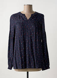 Blouse imprimé fantaisie manches longues bleu LA FIANCEE DU MEKONG femme