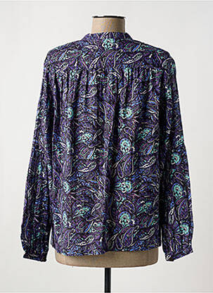 Chemisier imprimé fleurs manches longues violet LA FIANCÉE femme